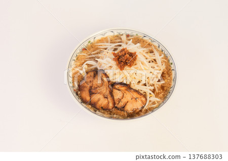Soy sauce ramen (white background) Soy sauce ramen (white background) 137688303