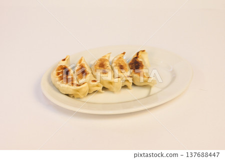 Gyoza white background Gyoza white background 137688447