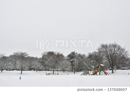 雪林公園裡的遊樂場設施_09 137688607