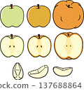 Hand-drawn style pear set 137688864