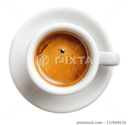 Espresso Coffee Cup Top View 137689216