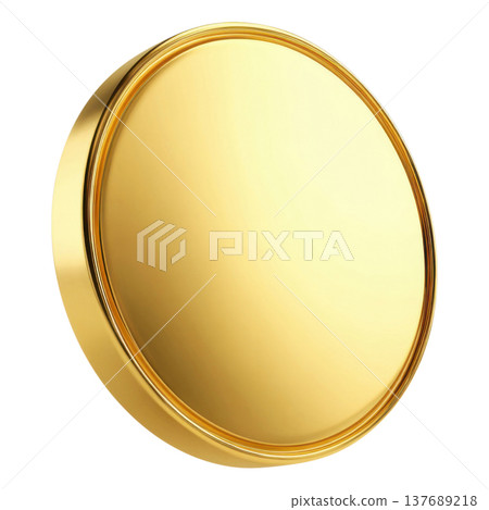 Gold Coin Blank Round 137689218