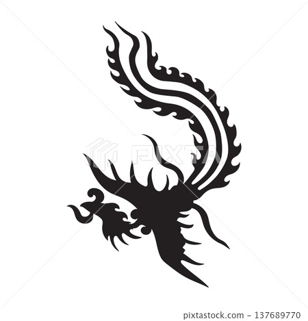 chinese phoenix silhouette chinese phoenix silhouette 137689770
