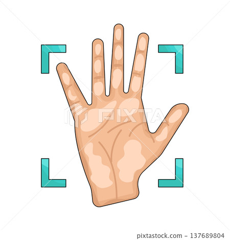 Illustration of palm scan 137689804