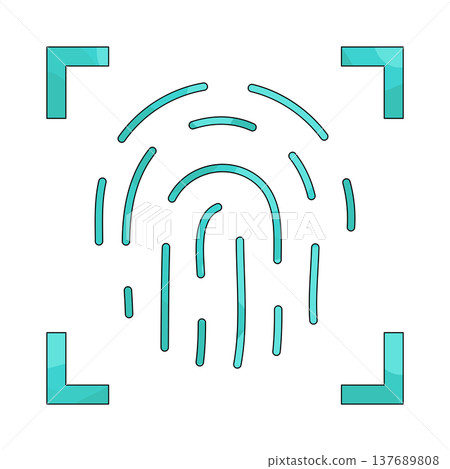 Illustration of fingerprint scan 137689808