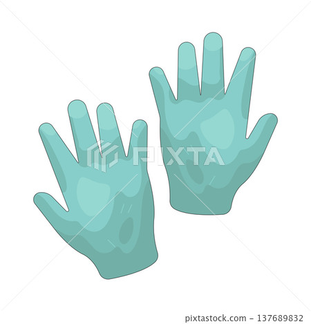 Illustration of rubber gloves Illustration of rubber gloves 137689832