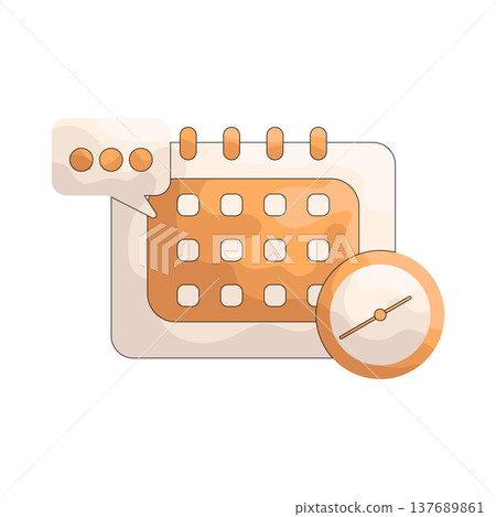 Illustration of schedule Illustration of schedule 137689861