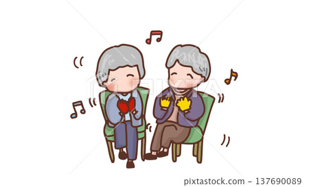 Elderly people dancing as a recreational activity Elderly people dancing as a recreational activity 137690089