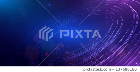 Abstract futuristic background with glowing light streak lines. Abstract futuristic background with glowing light streak lines. 137690160