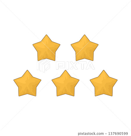 Illustration of Five-star rating Illustration of Five-star rating 137690599