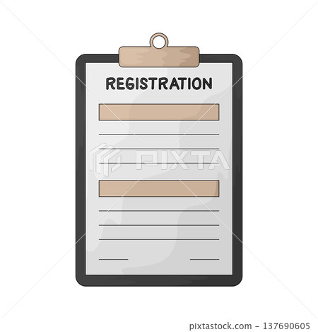 Illustration of Guest registration form Illustration of Guest registration form 137690605