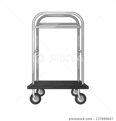 Illustration of Luggage cart Illustration of Luggage cart 137690607