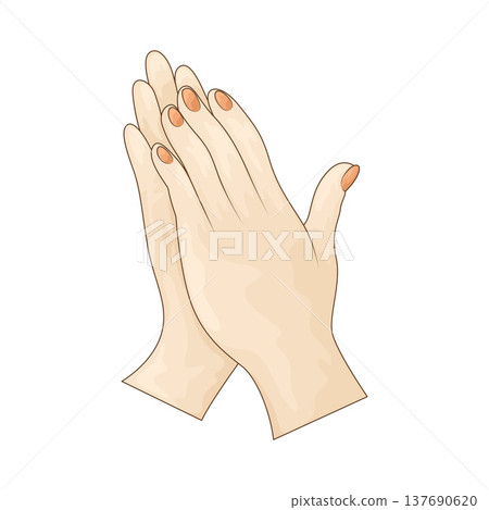 Illustration of Clapping hands Illustration of Clapping hands 137690620