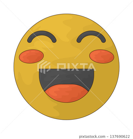 Illustration of smile emoji 137690622