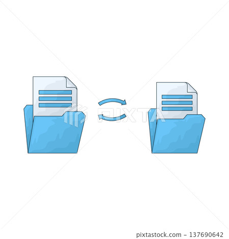 Illustration of file transfer 137690642