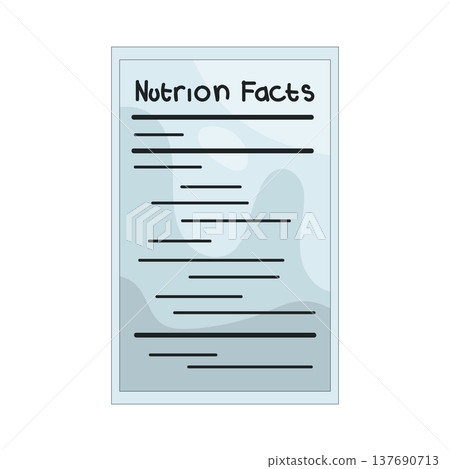 Illustration of Nutrition facts 137690713
