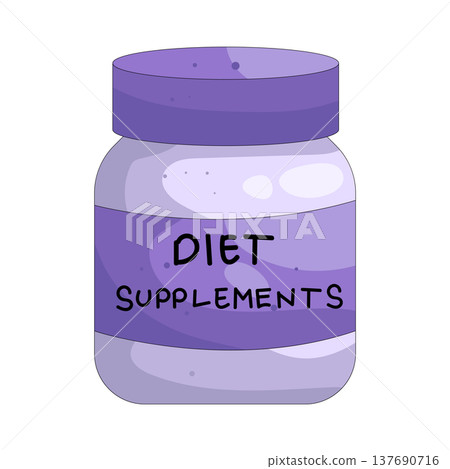 Illustration of diet supplement 137690716