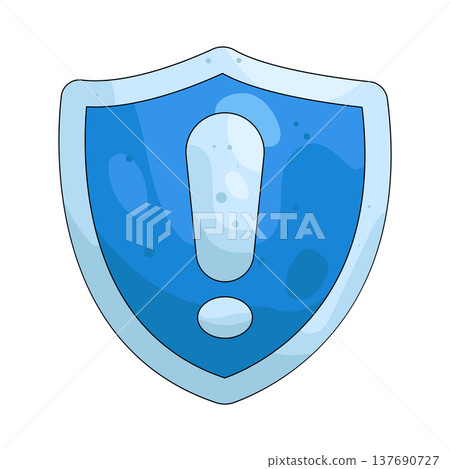 Illustration of Warning shield Illustration of Warning shield 137690727
