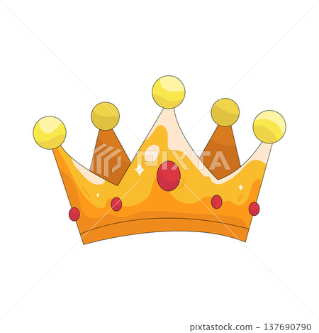Illustration of gold crown Illustration of gold crown 137690790