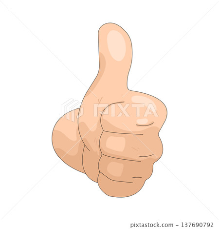 Illustration of thumbs up Illustration of thumbs up 137690792