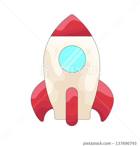 Illustration of rocket  137690793