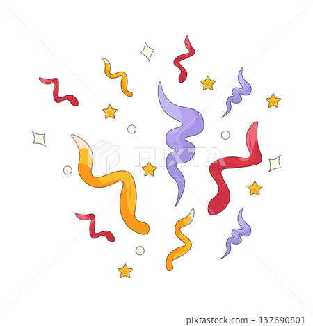 Illustration of Confetti 137690801