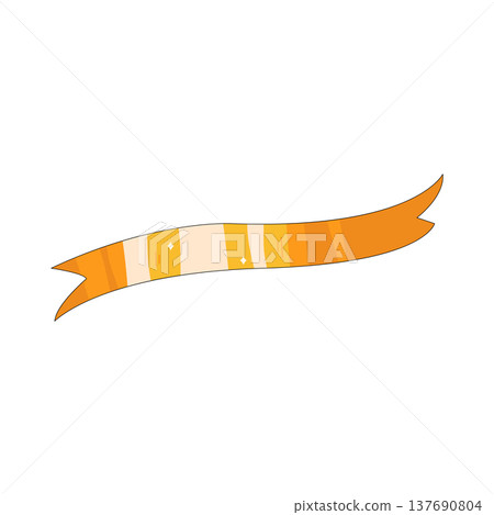 Illustration of gold ribbon Illustration of gold ribbon 137690804