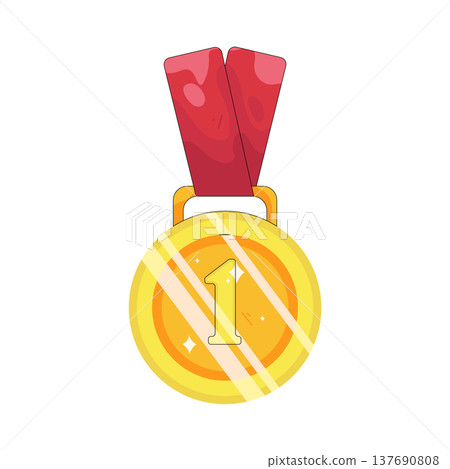 Illustration of first place medal Illustration of first place medal 137690808