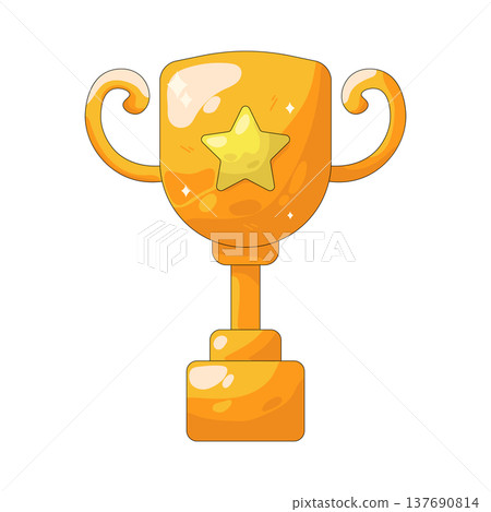 Illustration of gold trophy Illustration of gold trophy 137690814