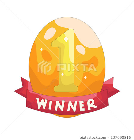 Illustration of first place badge Illustration of first place badge 137690816