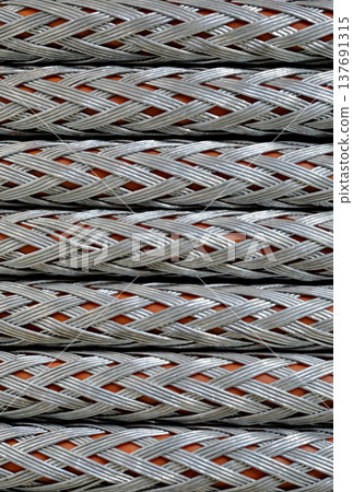 Armored electric cable, in a protective braid of galvanized steel wire Armored electric cable, in a protective braid of galvanized steel wire 137691315