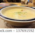 A generous portion of clam chowder 137691592