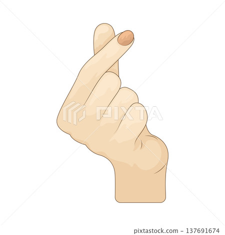 Illustration of Finger Heart Gesture Illustration of Finger Heart Gesture 137691674