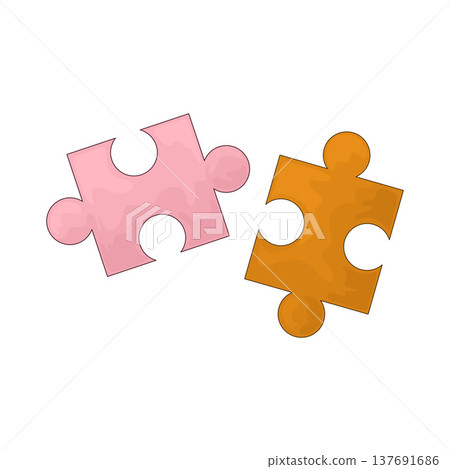 Illustration of Puzzle Pieces Illustration of Puzzle Pieces 137691686