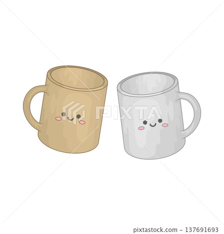 Illustration of Friendship Mug Illustration of Friendship Mug 137691693