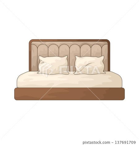 Illustration of Double bed Illustration of Double bed 137691709