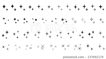 Glitter Mark Illustration Set (Black) 137692174
