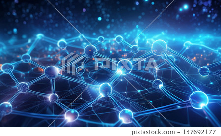 網路數位空間影像。藍色空間。 137692177