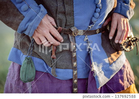 Close-up of a medieval warrior's uniform Close-up of a medieval warrior's uniform 137692588
