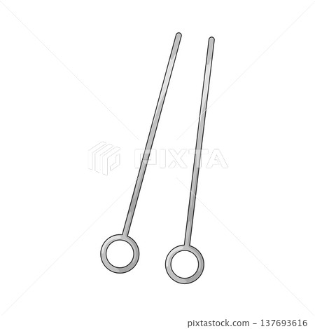 Illustration of stainless skewer stick Illustration of stainless skewer stick 137693616