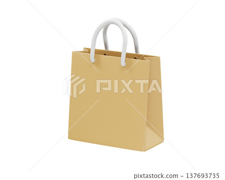 Shopping bag icon illustration 3d render Shopping bag icon illustration 3d render 137693735