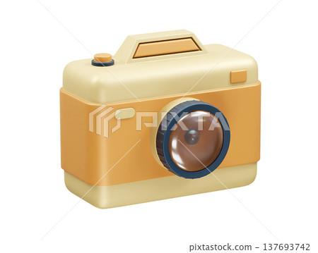 Camera icon 3d rendering illustration 137693742