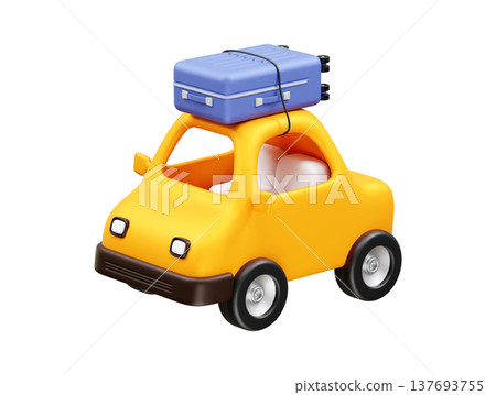 Travel Car Icon illustration 3d rendering Travel Car Icon illustration 3d rendering 137693755