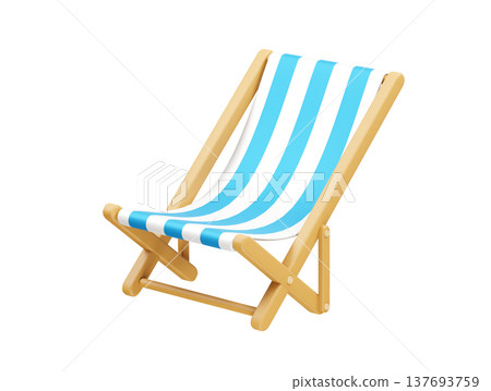 Beach Chair 3D Icon illustration Beach Chair 3D Icon illustration 137693759