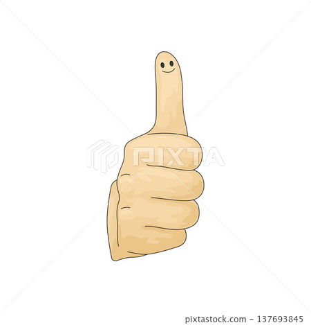 Illustration of Hand Approve Illustration of Hand Approve 137693845