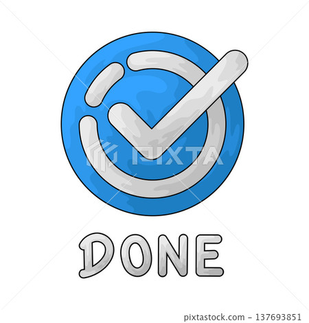 Illustration of Done Illustration of Done 137693851