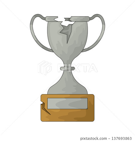 Illustration of broken trophy Illustration of broken trophy 137693863