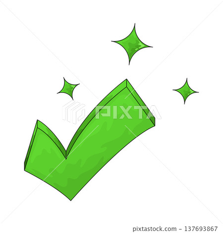 Illustration of Green Check Illustration of Green Check 137693867