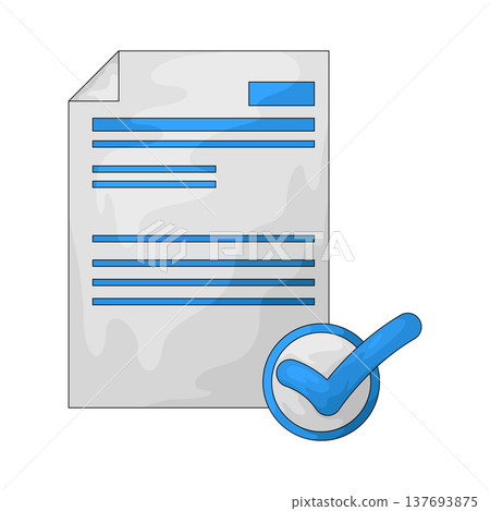 Illustration of File Approved 137693875