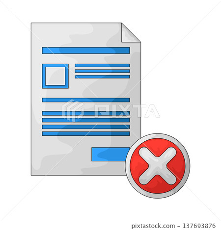Illustration of File Reject Illustration of File Reject 137693876